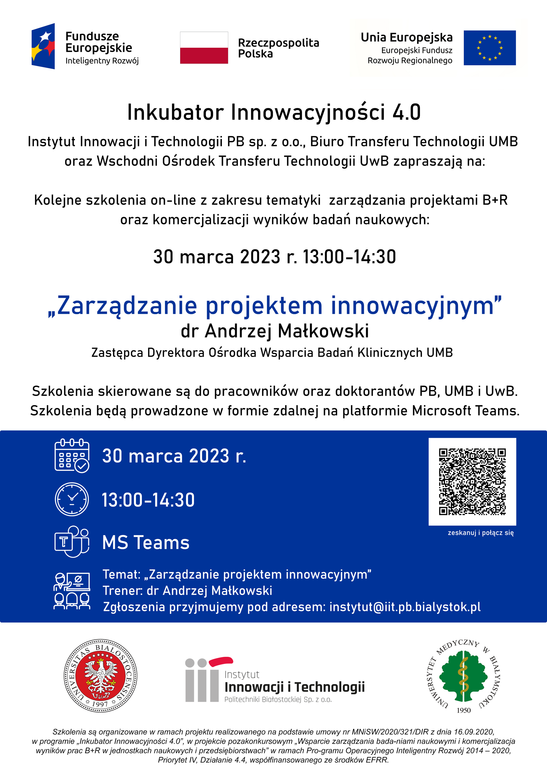 Inkubator Innowacyjności 4.0 - plakat